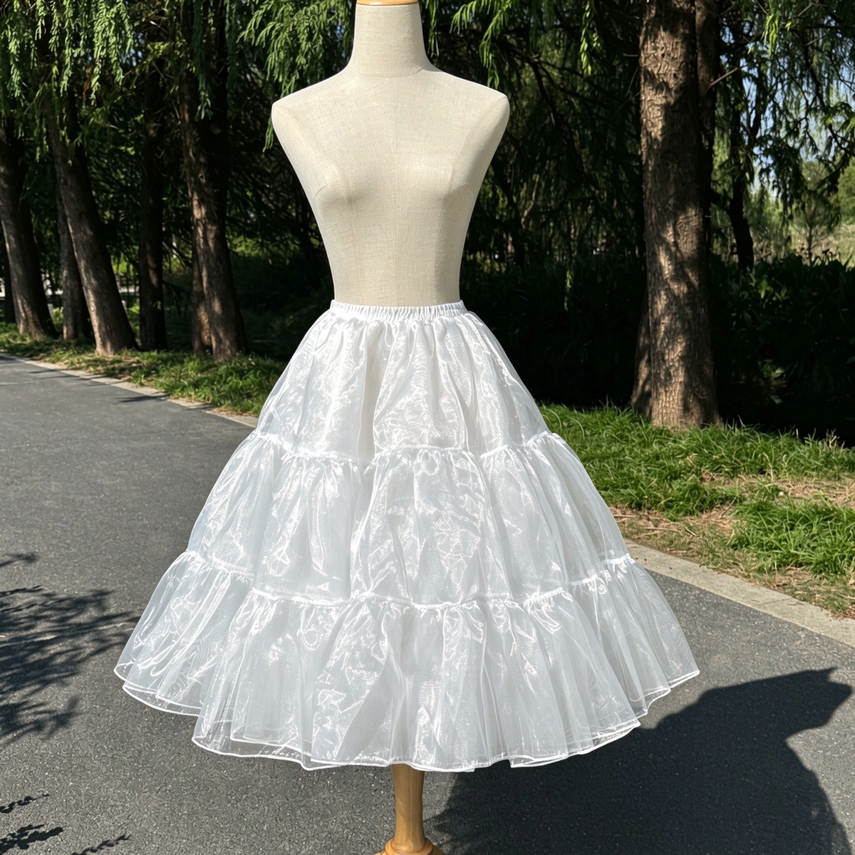 White Organza Multi Layered Lolita Petticoat (55cm / 60cm / 70cm / 80cm)