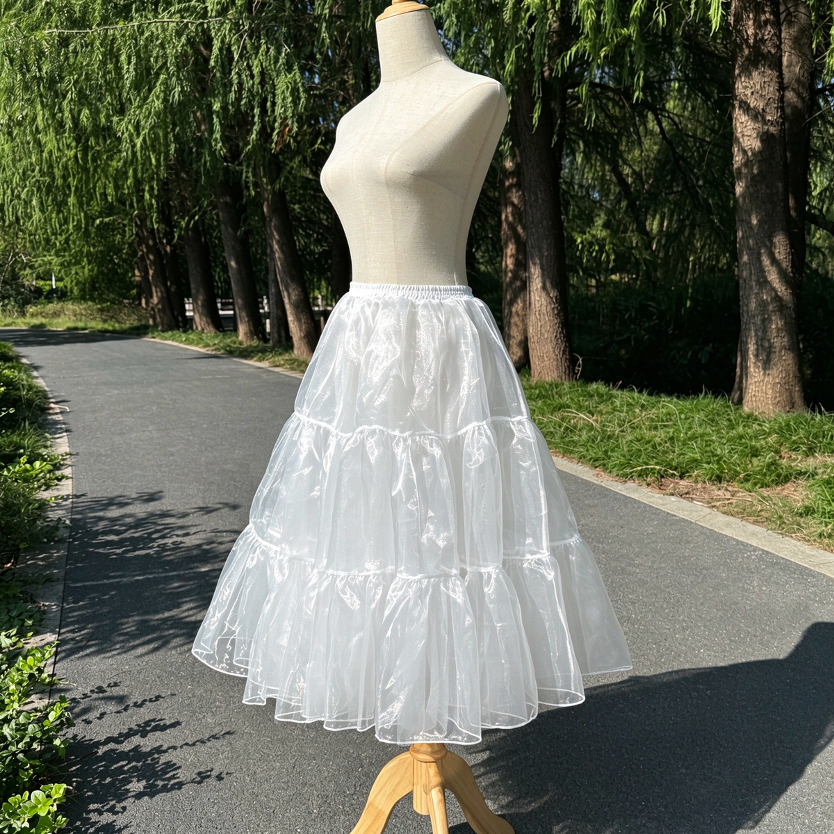 White Organza Multi Layered Lolita Petticoat (55cm / 60cm / 70cm / 80cm)