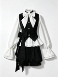 Prince Style Lolita Suit Black White Vest Outfit