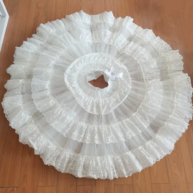 White Voluminous Multi-Tiered Lace Petticoat Underskirt for Lolita