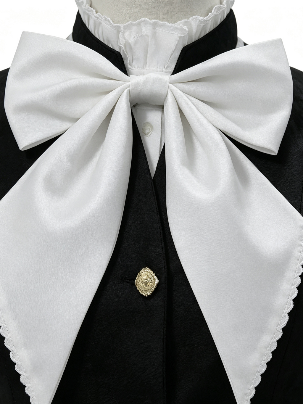 Prince Style Lolita Suit Black White Vest Outfit