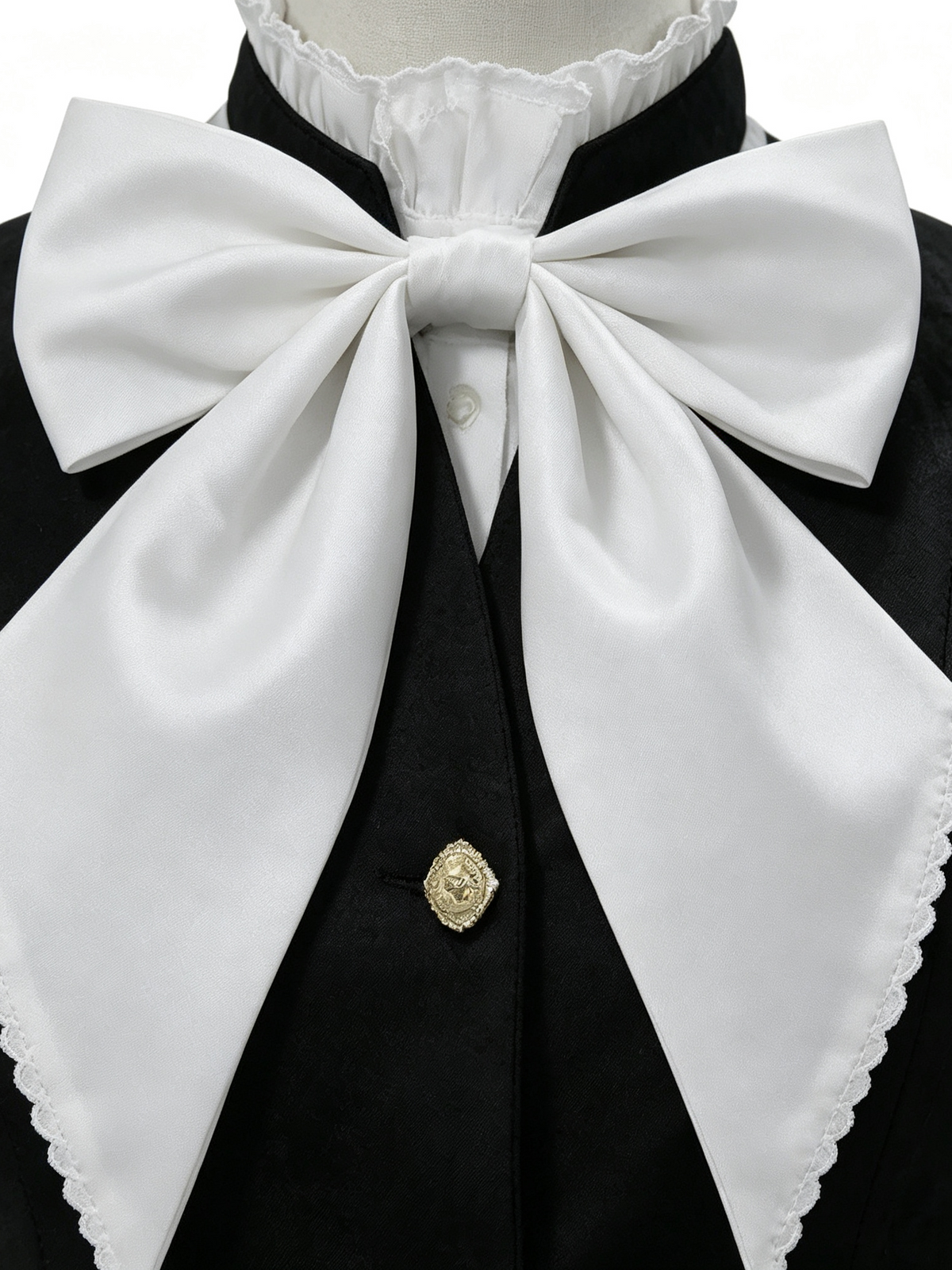 Prince Style Lolita Suit Black White Vest Outfit