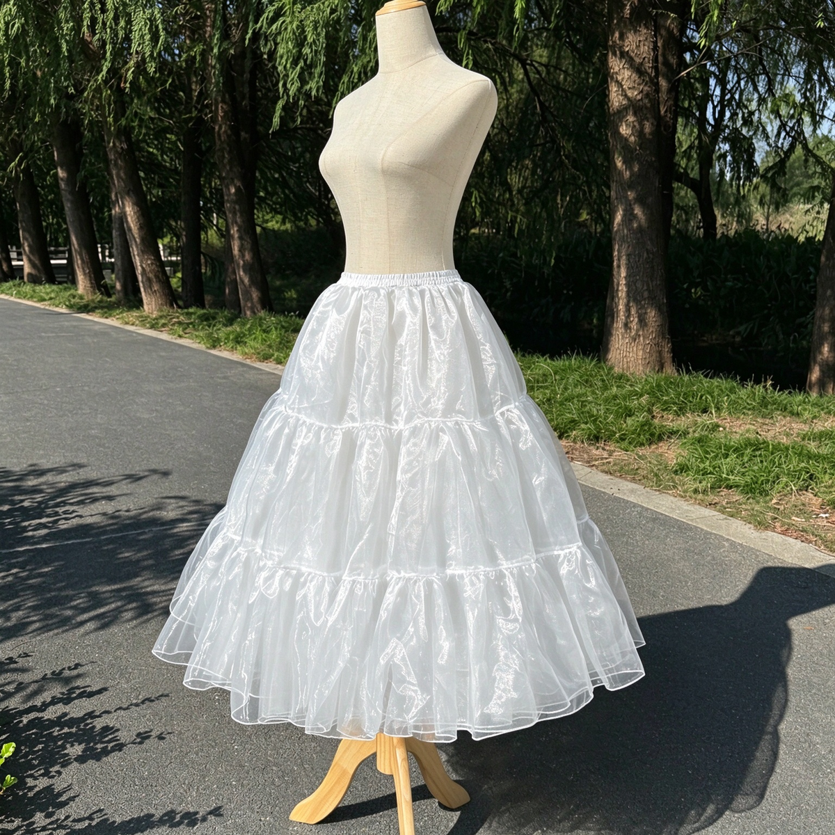 White Organza Multi Layered Lolita Petticoat (55cm / 60cm / 70cm / 80cm)