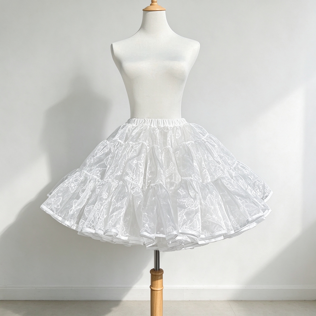 White Organza Multi Layered Lolita Petticoat (55cm / 60cm / 70cm / 80cm)