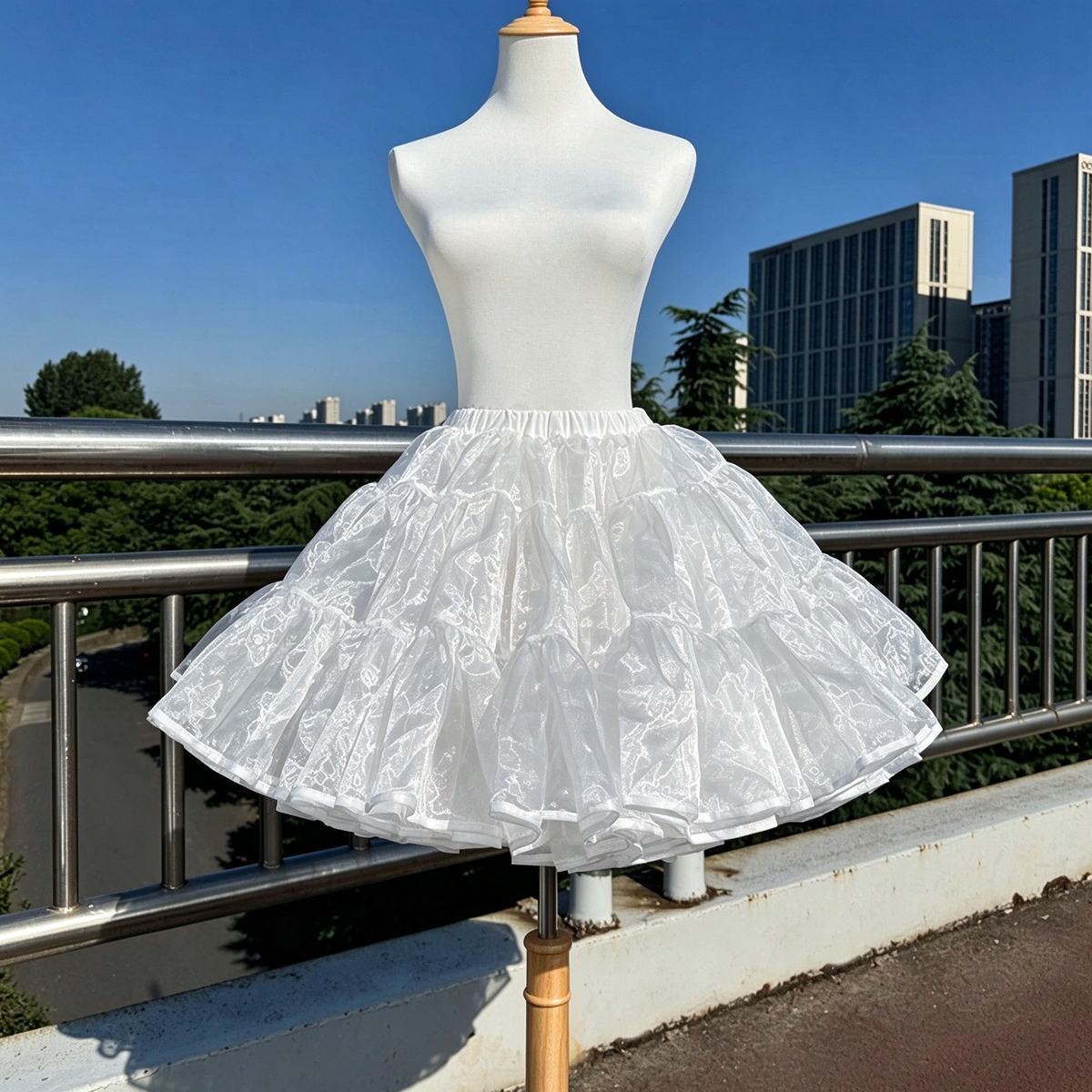White Organza Multi Layered Lolita Petticoat (55cm / 60cm / 70cm / 80cm)