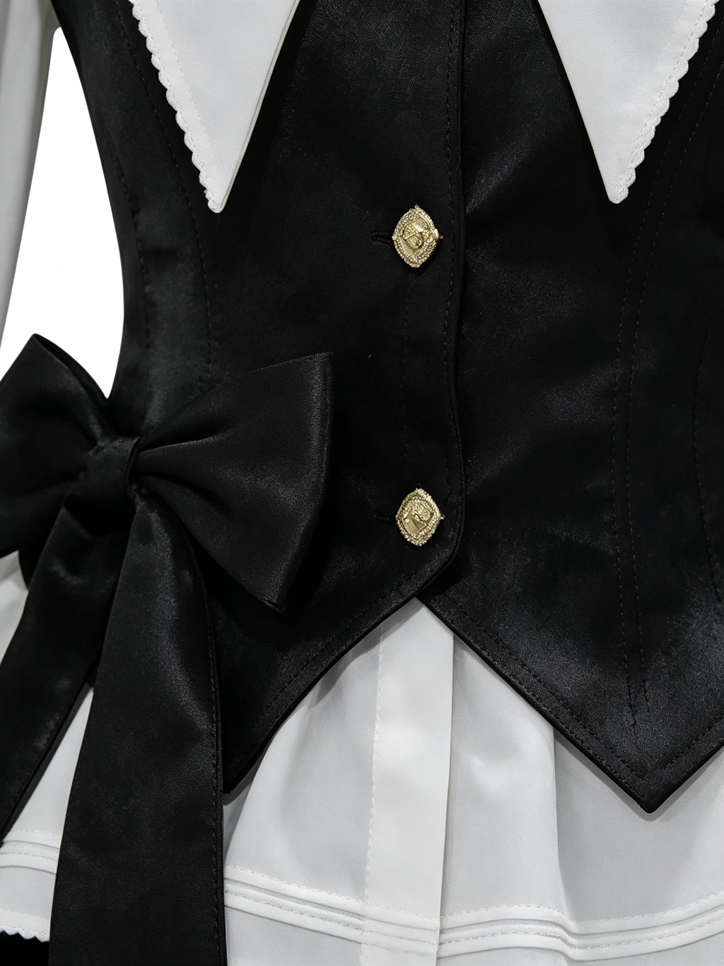 Prince Style Lolita Suit Black White Vest Outfit