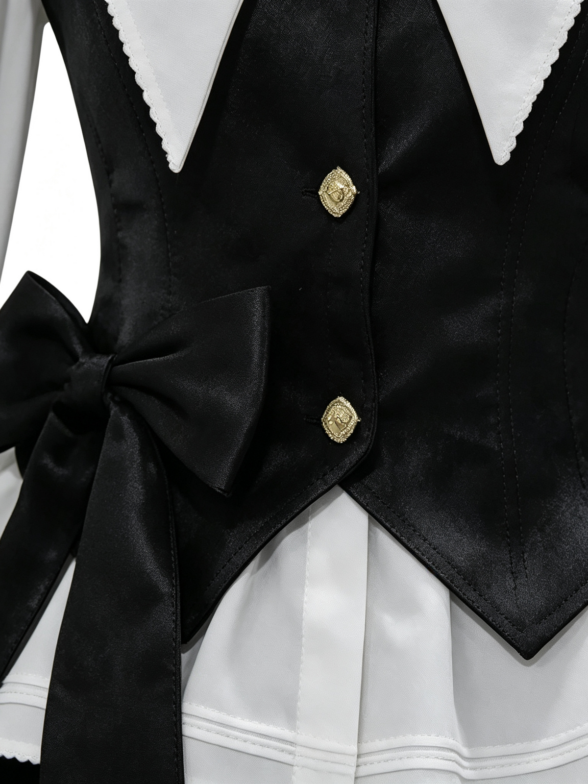 Prince Style Lolita Suit Black White Vest Outfit