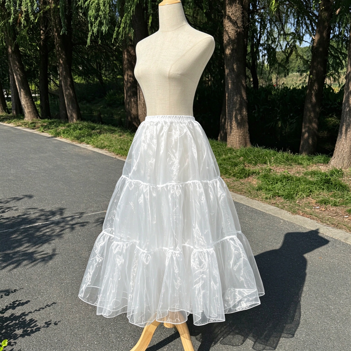 White Organza Multi Layered Lolita Petticoat (55cm / 60cm / 70cm / 80cm)