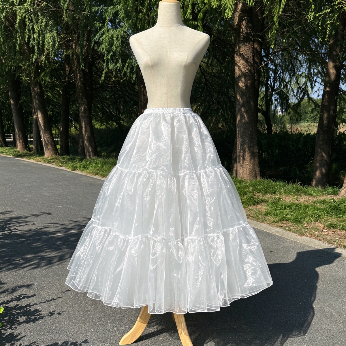 White Organza Multi Layered Lolita Petticoat (55cm / 60cm / 70cm / 80cm)