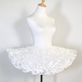 White Short Layered Organza Petticoat Underskirt for Lolita Dresses