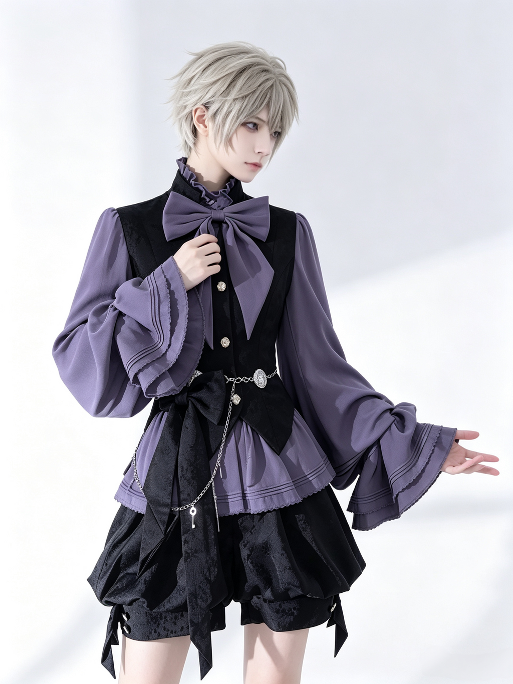 Vintage Prince Long Sleeve Lolita Shorts Suit