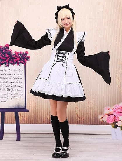 Classic Traditional Long Sleeve Cotton Lolita Dress