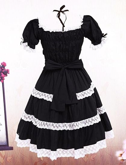Classic Traditional Short Sleeve Cotton Lolita Dress