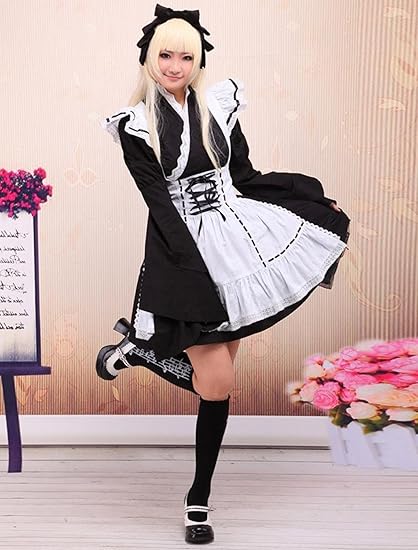 Classic Traditional Long Sleeve Cotton Lolita Dress