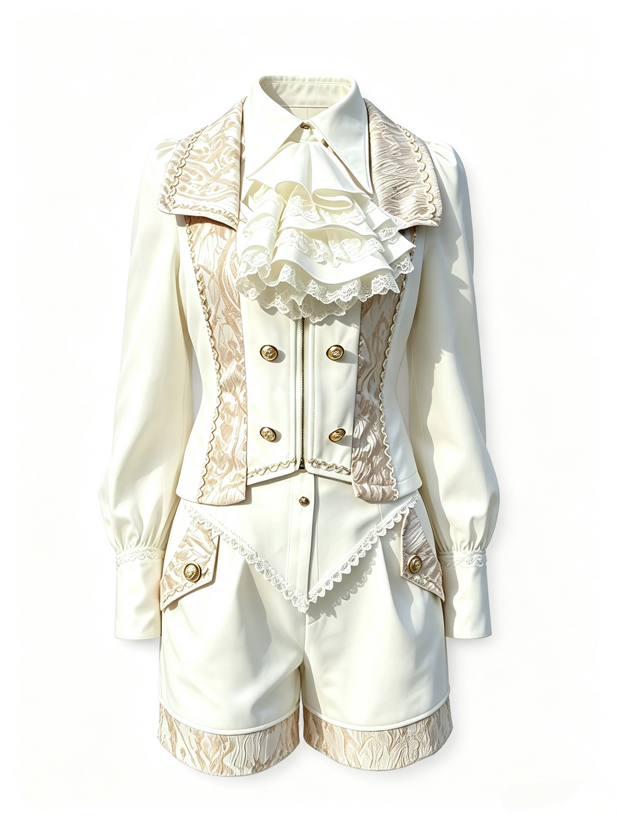 Vintage Prince Long Sleeve Shorts Lolita Suit