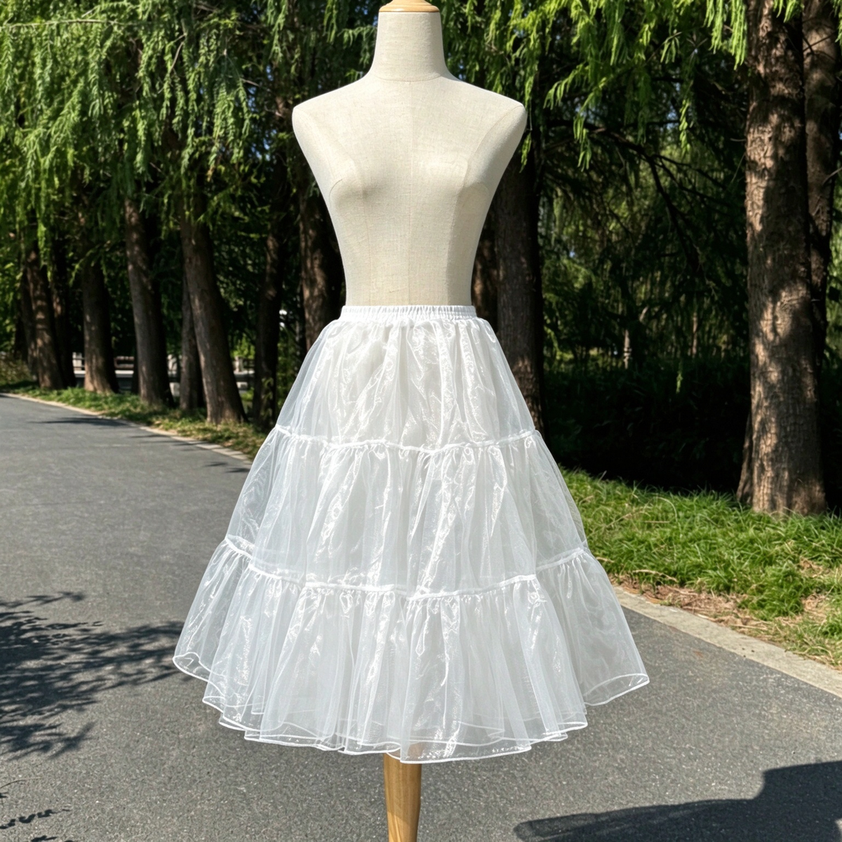 White Organza Multi Layered Lolita Petticoat (55cm / 60cm / 70cm / 80cm)