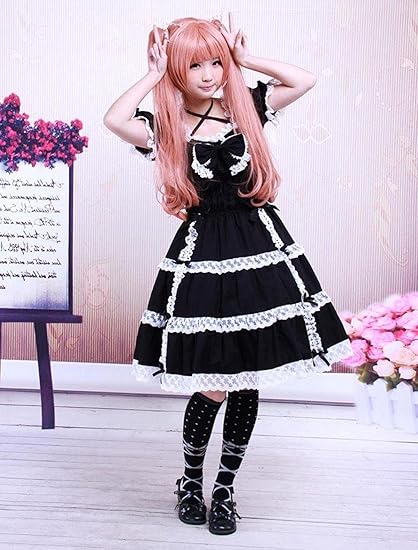 Classic Traditional Short Sleeve Cotton Lolita Dress
