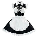 Classic Maid Lolita Sleeveless OP Dress Set with Cutout Yoke and Buttoned Waistband