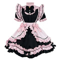 Sweet Maid Lolita Short Sleeve OP Dress Set with Stand Collar and Bell Bow Accent