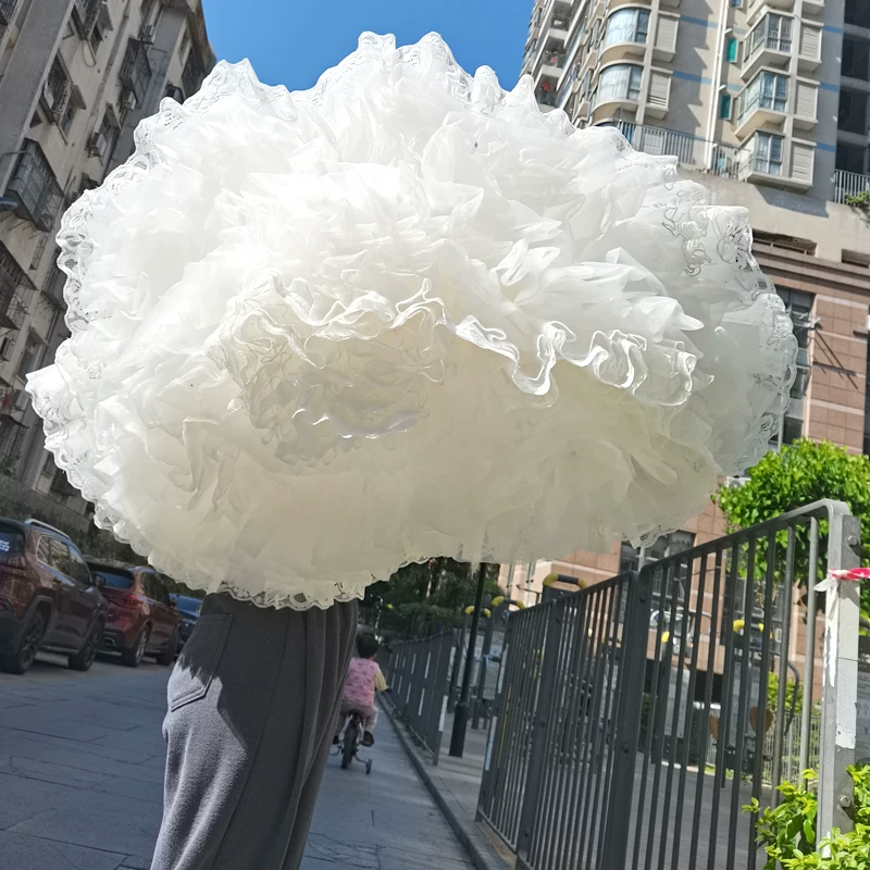 White Voluminous Multi-Tiered Lace Petticoat Underskirt for Lolita