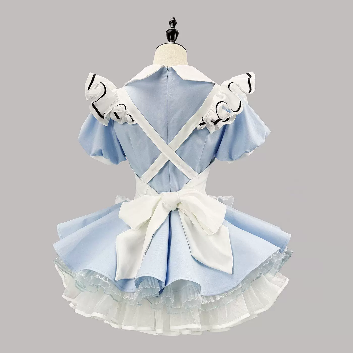 Cute Maid Lolita Dress with Heart Buttons and Bow Charm