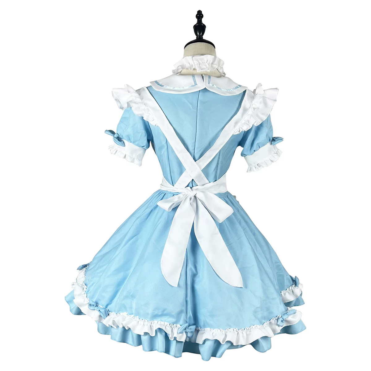 Sweet Maid Lolita Long Sleeve OP Dress Set with Bell Sleeves and Ruffled Apron Bow